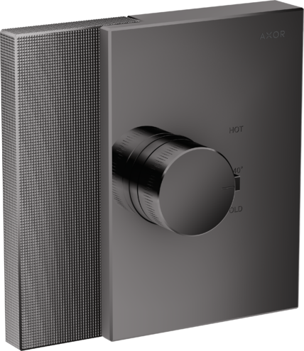 Купить купить термостат axor edge highflow скрытого монтажа с алмазной огранкой, полированный черный, хром арт. 46741330