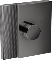 Термостат AXOR Edge HighFlow скрытого монтажа с алмазной огранкой, полированный черный, хром арт. 46741330