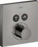 Купить купить термостат axor showersolutions для 2 потребителей, скрытого монтажа, softsquare, полированный черный, хром арт. 36707330