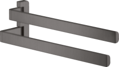 Двойной полотенцедержатель AXOR Universal Softsquare матовый черный, хром арт. 42821340