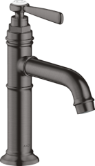 Смеситель для раковины Axor Montreux 100, однорычажный, с рычаговой рукояткой, с не запираемым сливным набором, шлифованный черный, хром арт. 16516340