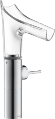 Смеситель для раковины Axor Starck V, однорычажный, 220, со стеклянным изливом, для накладной раковины, хром арт. 12114000