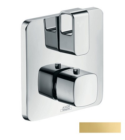 Купить купить термостат axor urquiola, с запорным вентилем, полированное золото арт. 11732990