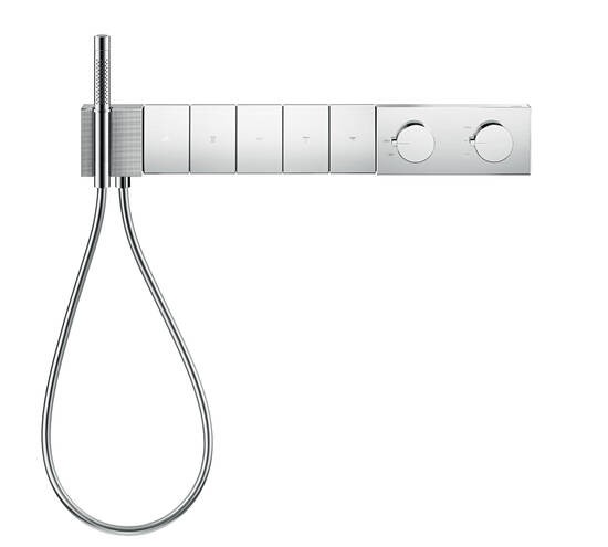 Купить купить модуль термостата axor edge 680/100 для 5 потребителей скрытого монтажа с алмазной огранкой, хром арт. 46731000