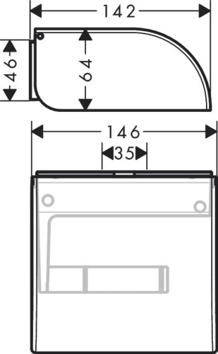Купить купить держатель туалетной бумаги с крышкой axor universal circular, матовый черный арт. 42858670