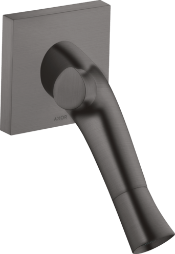 Купить купить смеситель для раковины axor starck organic, с двумя рукоятками, настенный, с изливом 187 мм, шлифованный черный, хром арт. 12015340