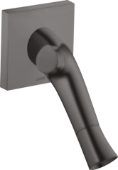 Смеситель для раковины Axor Starck Organic, с двумя рукоятками, настенный, с изливом 187 мм, шлифованный черный, хром арт. 12015340