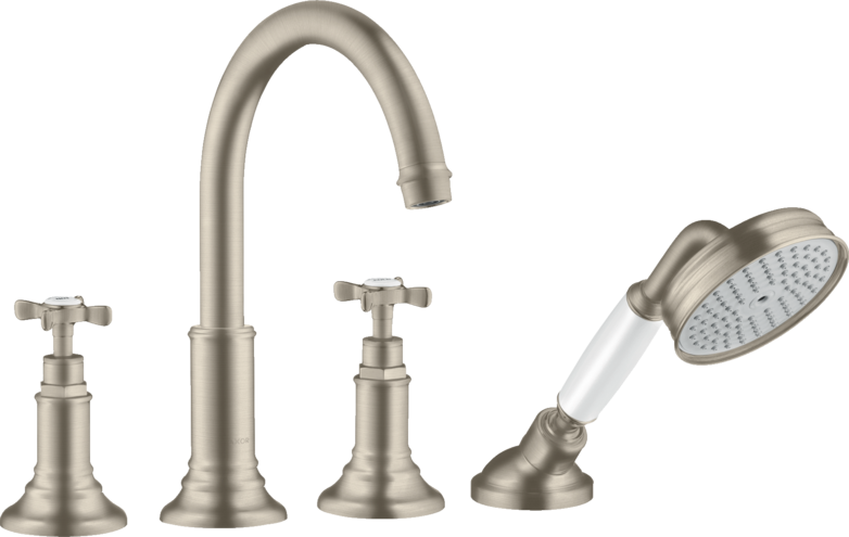 Купить купить смеситель axor montreux на край ванны на 4 отверстия, шлифованный никель арт. 16546820