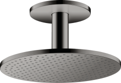 Верхний душ Axor ShowerSolutions 300 1jet, с потолочным подсоединением, полированный черный, хром арт. 35301330