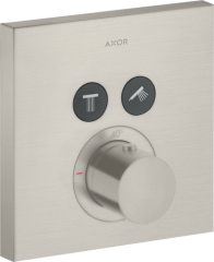Термостат AXOR ShowerSelect для 2 потребителей, скрытого монтажа, квадратный, сталь арт. 36715800