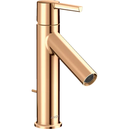 Купить купить смеситель для раковины axor starck 100, с рычаговой рукояткой, со сливным гарнитуром, полированная бронза арт. 10001130