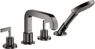 Купить купить смеситель axor citterio на край ванны на 4 отверстия с рычаговыми рукоятками, полированный черный, хром арт. 39446330