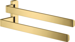Двойной полотенцедержатель AXOR Universal Softsquare полированное золото арт. 42821990