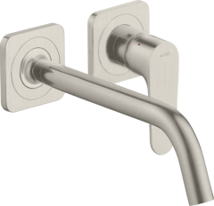 Смеситель для раковины Axor Citterio M, однорычажный, с изливом 227 мм, с отдельными розетками, сталь арт. 34116800