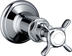 Запорный вентиль AXOR Montreux для скрытого монтажа 1/2 и 3/4, шлифованный никель арт. 16871820