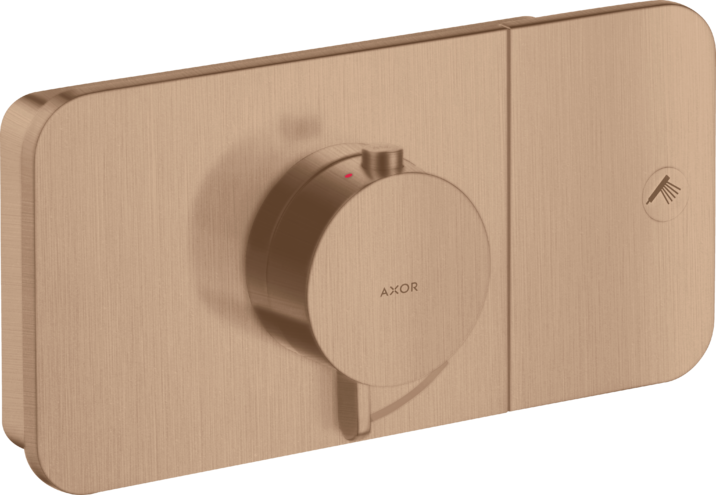 Купить купить термостат для 1 потребителя, axor one, скрытого монтажа, шлифованное красное золото арт. 45711310