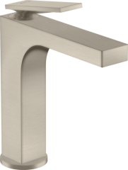 Смеситель для раковины AXOR Citterio 160 с рычаговой рукояткой, со сливным гарнитуром, матовый никель арт. 39023820