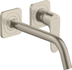 Смеситель для раковины Axor Citterio M, однорычажный, с изливом 227 мм, с отдельными розетками, шлифованный никель арт. 34116820