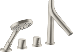 Термостат на край ванны Axor Starck Organic, на 4 отверстия, сталь арт. 12425800