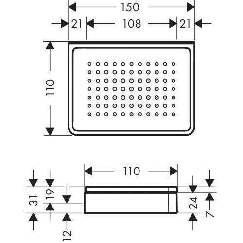 Купить купить мыльница/полка axor universal softsquare, хром арт. 42803000
