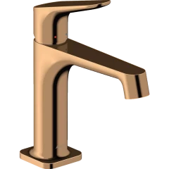Смеситель для раковины Axor Citterio M, однорычажный, 100, со сливным гарнитуром, полированная бронза арт. 34010130