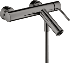 Смеситель для ванны Axor Starck, однорычажный, внешнего монтажа, с круглой рычаговой рукояткой, полированный черный, хром арт. 10411330