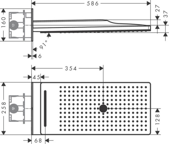 Купить купить верхний душ axor showersolutions 250 на 580 3jet арт. 35283350