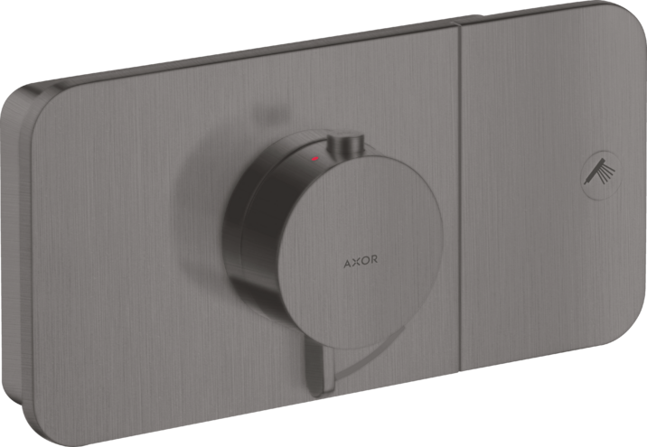 Купить купить термостат для 1 потребителя, axor one, скрытого монтажа, шлифованный черный, хром арт. 45711340