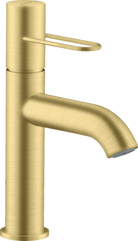Купить купить смеситель для раковины axor uno 100, с рукояткой-петлей, с незапираемым сливным набором, матовая латунь арт. 38026950