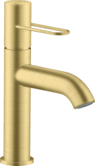 Смеситель для раковины AXOR Uno 100, с рукояткой-петлей, с незапираемым сливным набором, матовая латунь арт. 38026950