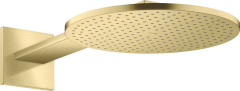 Верхний душ AXOR ShowerSolutions 300 2jet, с держателем, матовая латунь арт. 35303950
