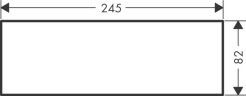 Купить купить панель axor myedition 245 стекло, зеркальный арт. 47901000