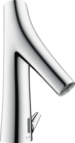 Купить купить смеситель для раковины axor starck organic, электронный, с регулировкой температуры, питание от батареек, хром арт. 12171000