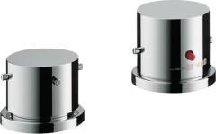 Термостат AXOR Starck Organic на 2 отверстия, с рукоятками zero, хром арт. 10480000