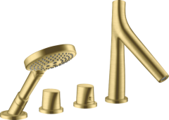 Термостат на край ванны Axor Starck Organic, на 4 отверстия, шлифованная медь арт. 12425950