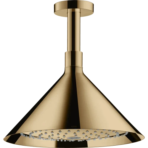 Купить купить верхний душ axor showers front, 240, 2 jet, с потолочным подсоединением, полированная бронза арт. 26022130