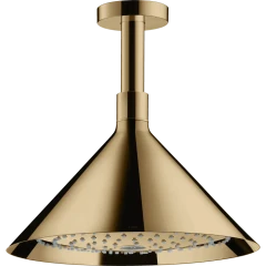 Верхний душ Axor Showers Front, 240, 2 jet, с потолочным подсоединением, полированная бронза арт. 26022130