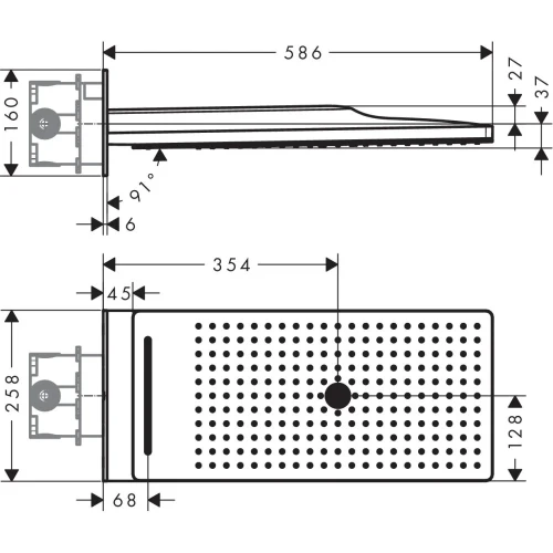 Купить купить верхний душ axor showersolutions 250/580 3jet, хром арт. 35283000