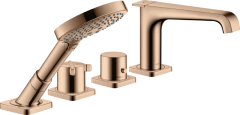 Термостат для ванны AXOR Citterio E на 4 отверстия, монтаж на плитку, полированное красное золото арт. 36410300