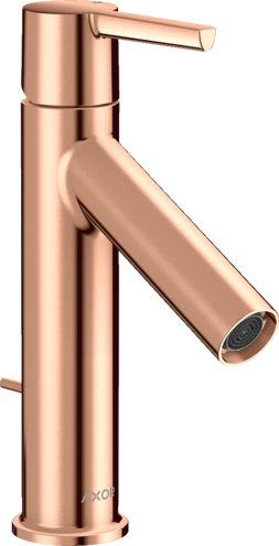 Купить купить смеситель для раковины axor starck 100, с рычаговой рукояткой, со сливным гарнитуром, полированное красное золото арт. 10001300