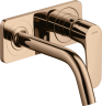 Купить купить смеситель для раковины настенный axor citterio m с изливом 167 мм, с панелью, полированное красное золото арт. 34112300