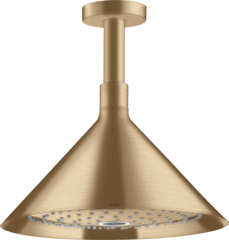 Купить купить верхний душ axor showers/front 240 2jet, с потолочным подсоединением, шлифованная бронза арт. 26022140