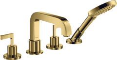 Смеситель AXOR Citterio на край ванны на 4 отверстия с рычаговыми рукоятками, полированное золото арт. 39446990