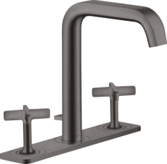 Смеситель для раковины AXOR Citterio E на 3 отверстия, 170, с панелью, матовый черный, хром арт. 36116340