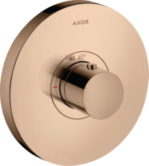 Термостат AXOR ShowerSelect HighFlow, скрытого монтажа, круглый, полированное красное золото арт. 36721300
