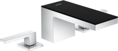 Смеситель для раковины AXOR MyEdition на 3 отверстия 70 со сливным клапаном Push-Open, зеркальный черный, хром арт. 47050600