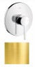 Купить купить смеситель для душа axor starck, однорычажный, скрытого монтажа, с плоской рычаговой рукояткой, шлифованное золото арт. 10614250