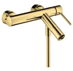 Смеситель для ванны Axor Starck, однорычажный, внешнего монтажа, с плоской рычаговой рукояткой, полированное золото арт. 10465990