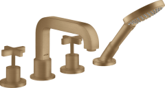 Смеситель для ванны AXOR Citterio на 4 отверстия с крестообразными рукоятками, матовая бронза арт. 39453140
