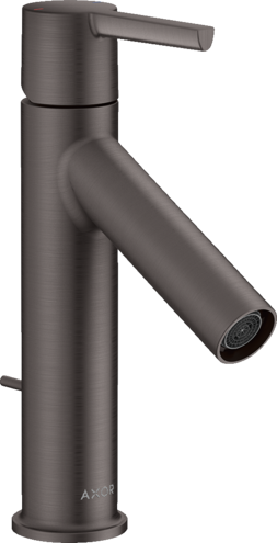 Купить купить смеситель для раковины axor starck 100, с рычаговой рукояткой, со сливным гарнитуром, шлифованный черный, хром арт. 10001340